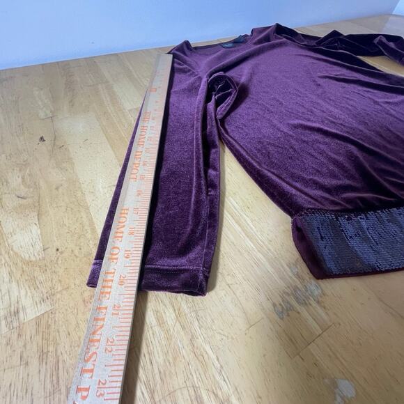 whimsigoth witchy Purple Red Velvet Glam sequin Asymmetrical gothic small grunge - Picture 6 of 12